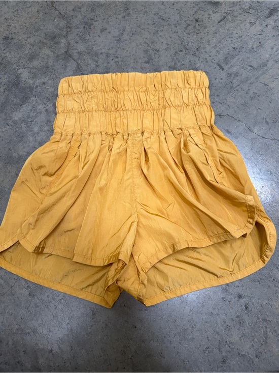 Free People Pants - Free People High-Waist Smocked Mustard Yellow Shorts